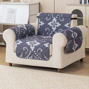 Gulnaar Series Anti-Slip Sofa Cover Mat with Pocket – Polyester Couch Protector(Silver Moss)
