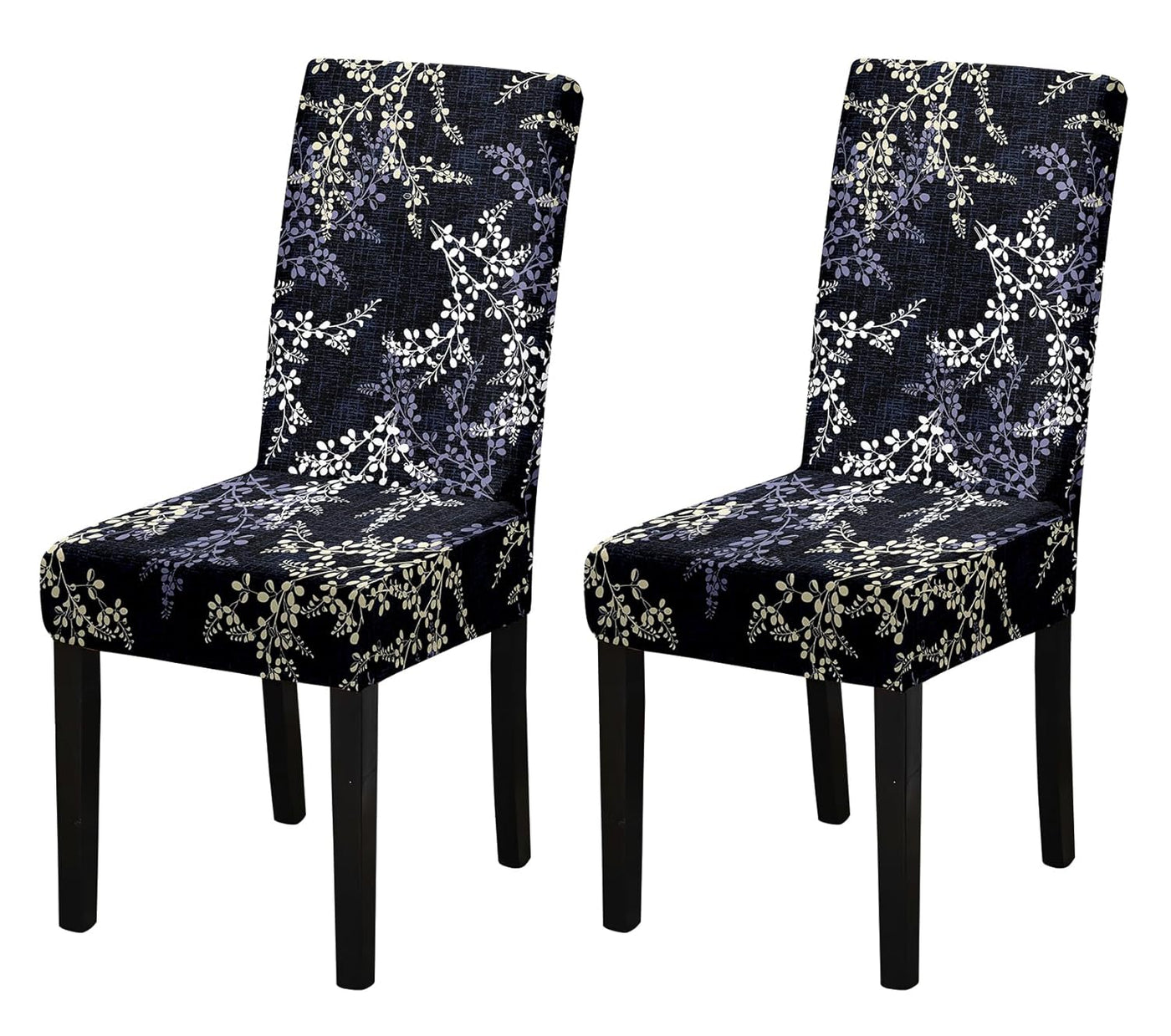 Printed Elastic Chair Cover (Indigo Twigs)