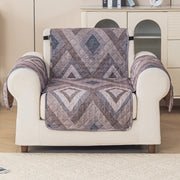 Gulnaar Series Anti-Slip Sofa Cover Mat with Pocket – Polyester Couch Protector(Urban Drift)