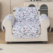 Gulnaar Series Anti-Slip Sofa Cover Mat with Pocket – Polyester Couch Protector(Beige Spring)