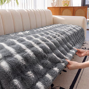 Rabbit Plush Sofa Cover Mat One Seater - Sage