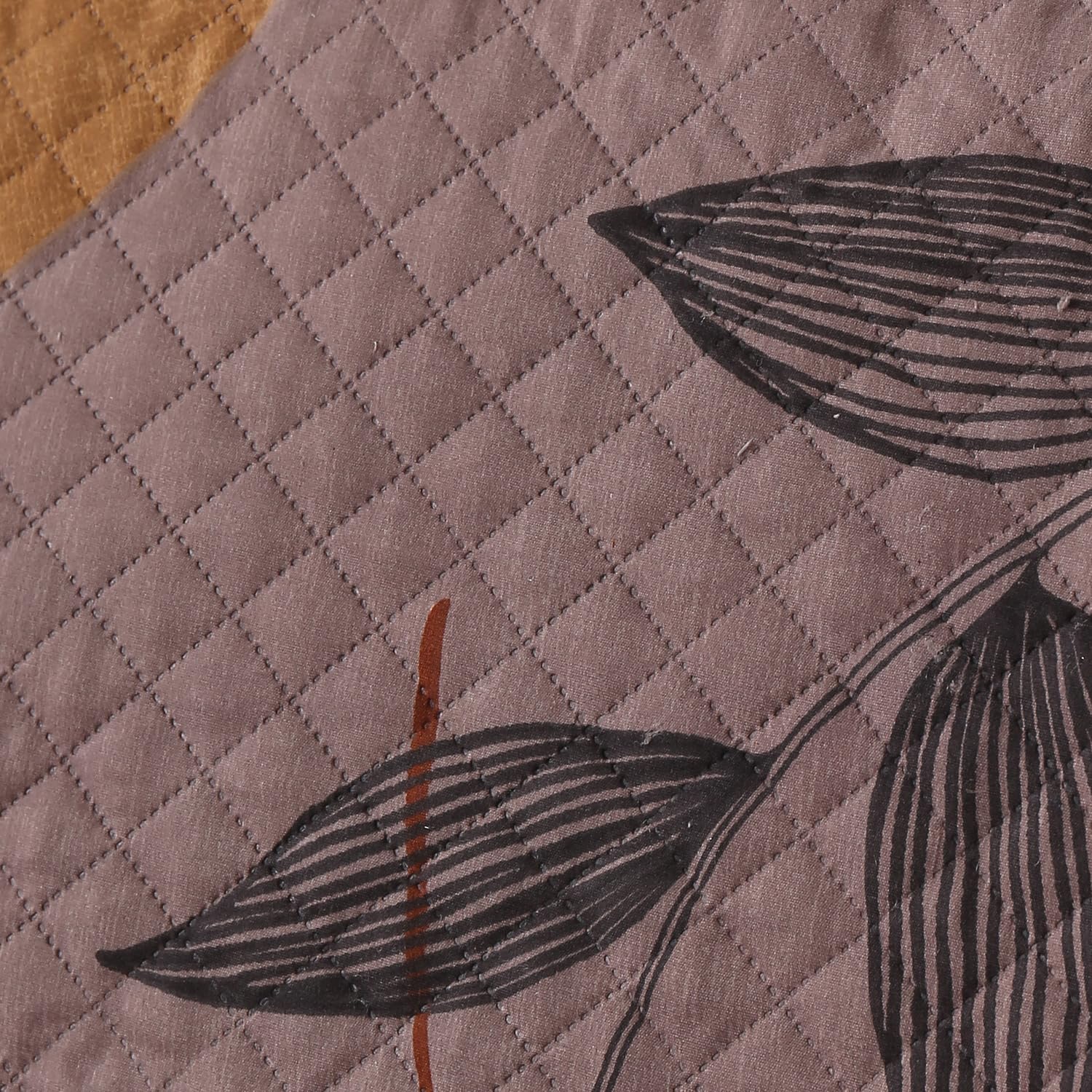 Polyester Sofa Cover Mat Reversible Couch Protector- Dusky Leaf