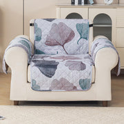 Gulnaar Series Anti-Slip Sofa Cover Mat with Pocket – Polyester Couch Protector(Fallen Leaves)