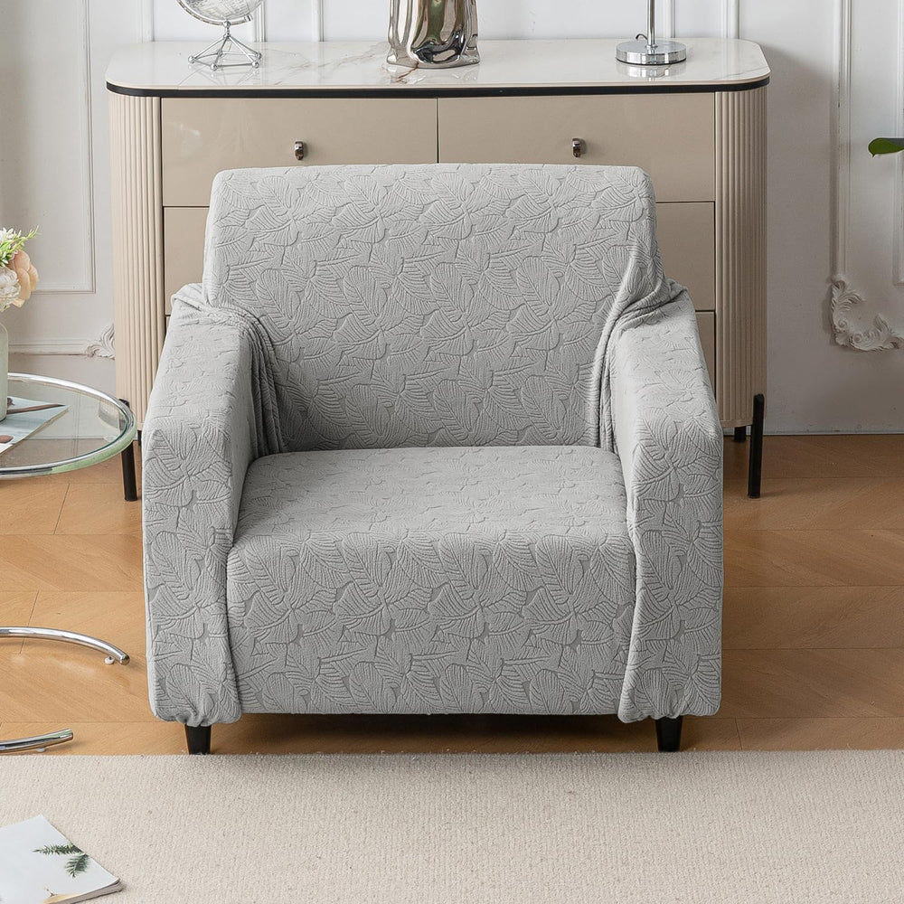 Universal Jacquard Fabric Sofa Cover – Soft, Stretchable Couch Slipcover (Grey)