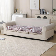'Aura Petal Series' Quilted Sofa Mat Printed – Anti Slip (Boho Brown)