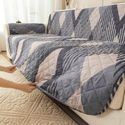 Gulnaar Series Anti-Slip Sofa Cover Mat with Pocket – Polyester Couch Protector(Sandstone)