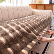 Rabbit Plush Sofa Cover Mat One Seater - Sage