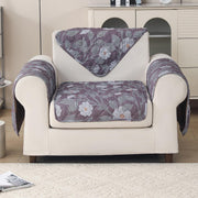 'Gulnaar Series' Printed Quilted Sofa Cover for 1/2/3/4 Seater – Anti-Slip (Walnut Noir)