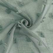 Pom Pom Grommet Sheer Curtains 7 Feet 2 Panels 84 Inch (Pack of 2)