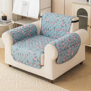 Gulnaar Series Anti-Slip Sofa Cover Mat with Pocket – Polyester Couch Protector(Pastel Bloom)