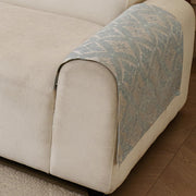 Lumen Series Chenille Jacquard Couch Cover – Quilted Non-Slip Washable Sofa (Blue)
