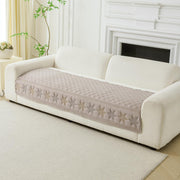 Glacier Series Quilted Sofa Cover – Soft, non-slip & washable furniture protector- Walnut