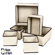Set of 6 Foldable Storage Box Drawer Divider Organizer Basket Bins