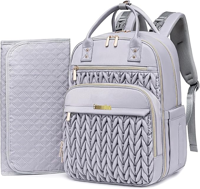 Diaper Bag Backpack for Baby – Waterproof Travel Baby Bag with Changing Pad