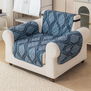 Gulnaar Series Anti-Slip Sofa Cover Mat with Pocket – Polyester Couch Protector(Urban Prism)