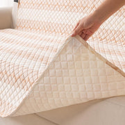 Quilted Printed Sofa Cover for Indian Sofa Set – Washable, Durable & Soft (Beige Loop)