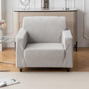 Premium Jacquard Fabric 220 GSM Sofa Cover – Soft, Stretchable (Grey)