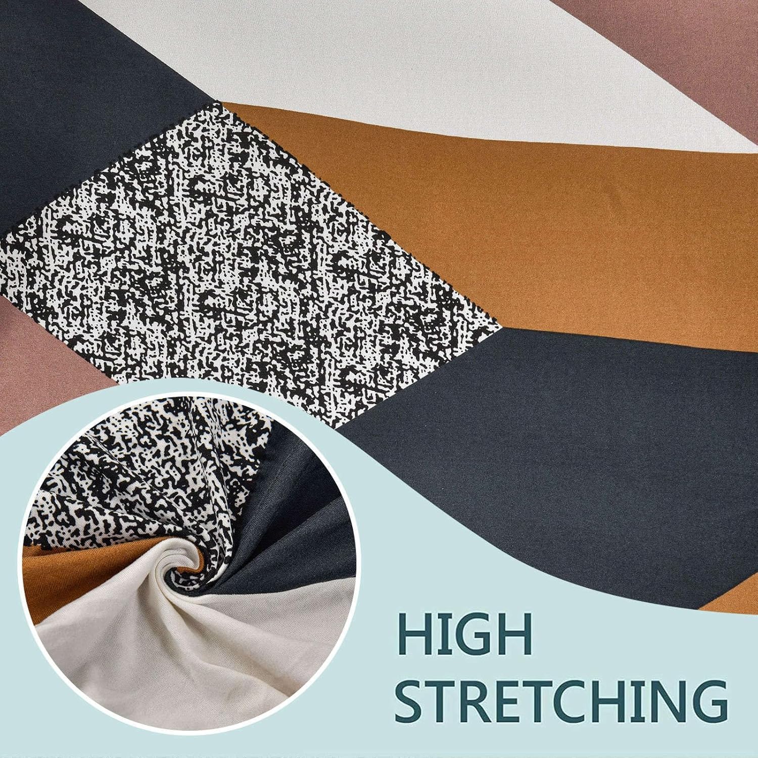 Chair Cover Stretch Ottoman Cover Rectangular Storage Ottoman Slipcover