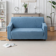 Premium Jacquard Fabric 220 GSM Sofa Cover – Soft, Stretchable (Light Blue)