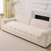 Glacier Series Quilted Sofa Cover – Soft, non-slip & washable furniture protector- Vanilla