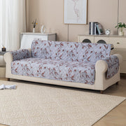 Gulnaar Series Anti-Slip Sofa Cover Mat with Pocket – Polyester Couch Protector(Hazel Bloom)