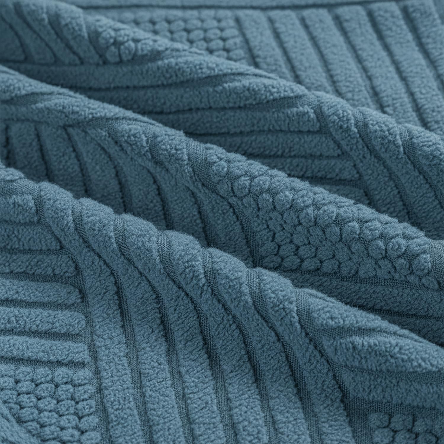 Universal Fit Elegant Jacquard Chair Cover – 220 GSM Stretch Fabric (Light Blue)