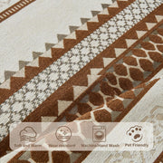 Banjara Weave Series Tassel Chenille Couch Cover Quilted Non-Slip Washable Sofa Slipcover (Cream)