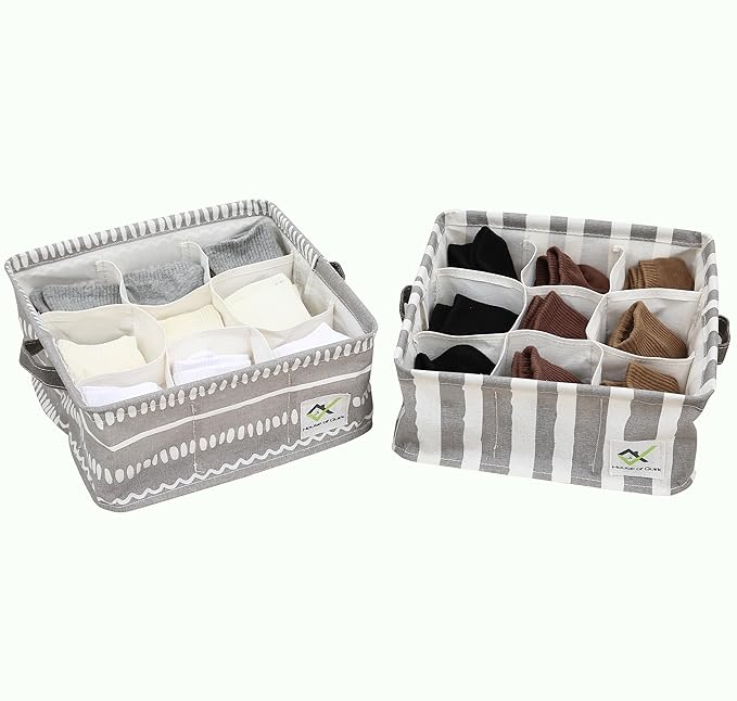9 Grid Waterproof Cotton Linen Organizer (Pack of 2)