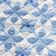 Printed Quilted Sofa Cover for 1/2/3/4 Seater Anti-Slip- Indigo Motif