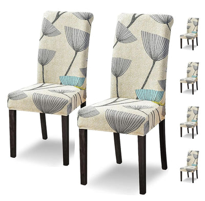 Elastic Chair Cover (Beige Dandelion)