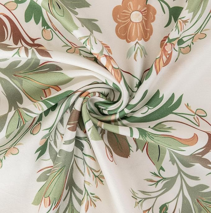 Elastic Chair Cover Stretch Removable Washable (Beige Coriander Flower)