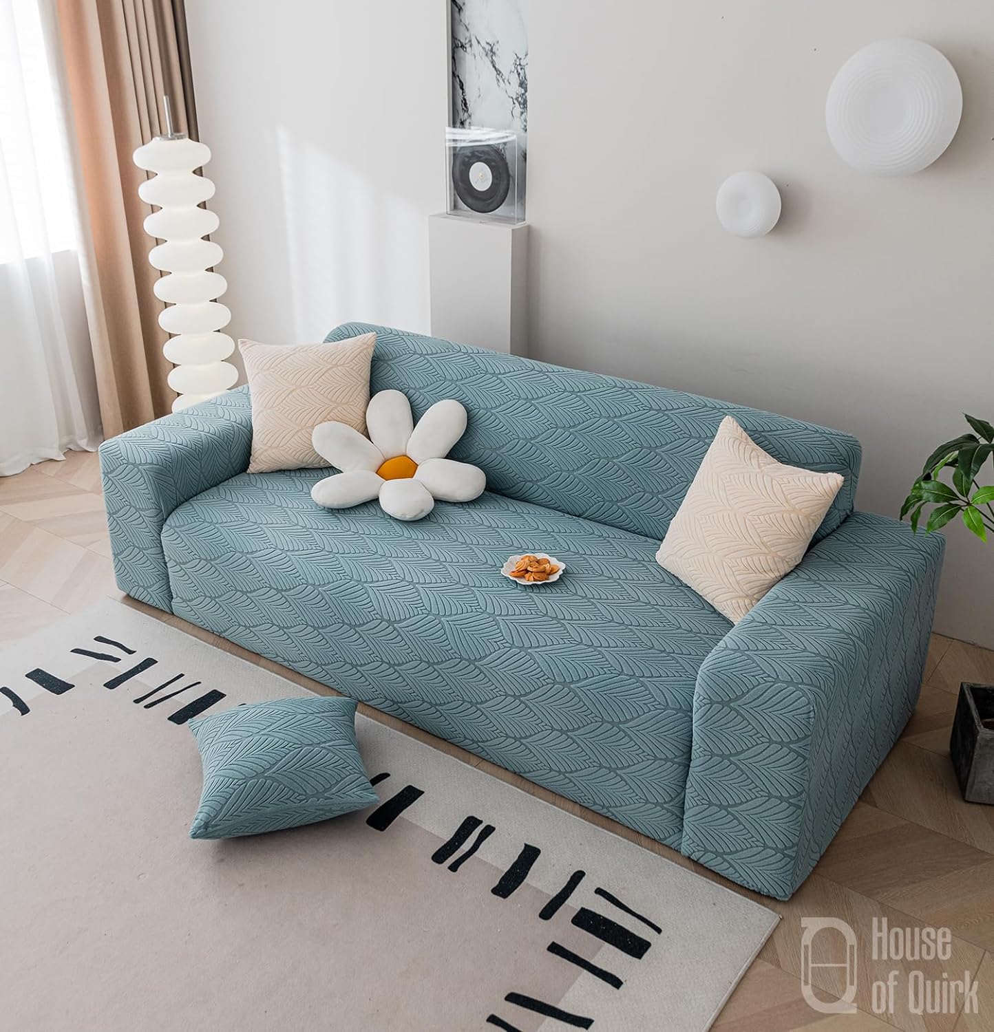 Bubble Frill Couch Cover-Light Brown – House of quirk