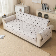 Gulnaar Series Anti-Slip Sofa Cover Mat with Pocket – Polyester Couch Protector(Mocha Mist)