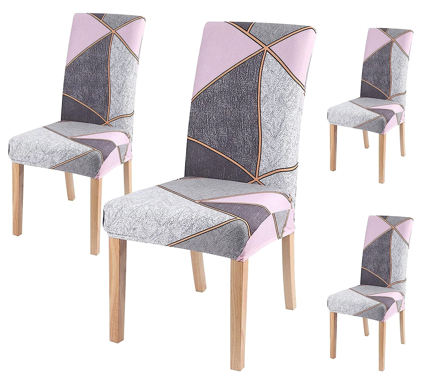 Printed Chair Cover(Grey Pink Prism)