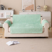 Quilted Printed Sofa Cover for Indian Sofa Set – Washable (Green Autumn)