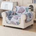 Gulnaar Series Anti-Slip Sofa Cover Mat with Pocket – Polyester Couch Protector(Fallen Leaves)