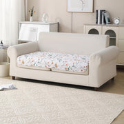 'Gulnaar Series' Printed Quilted Sofa Cover Blush Meadow)