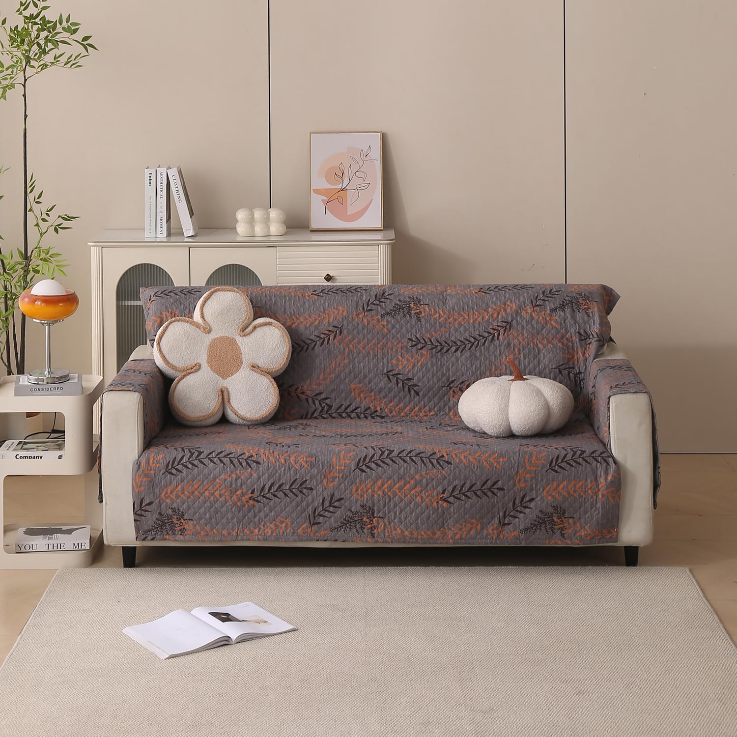 Polyester Sofa Cover Mat Reversible Couch Protector-Oakwood