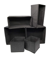 Set of 6 Foldable Storage Box Drawer Divider Organizer Basket Bins