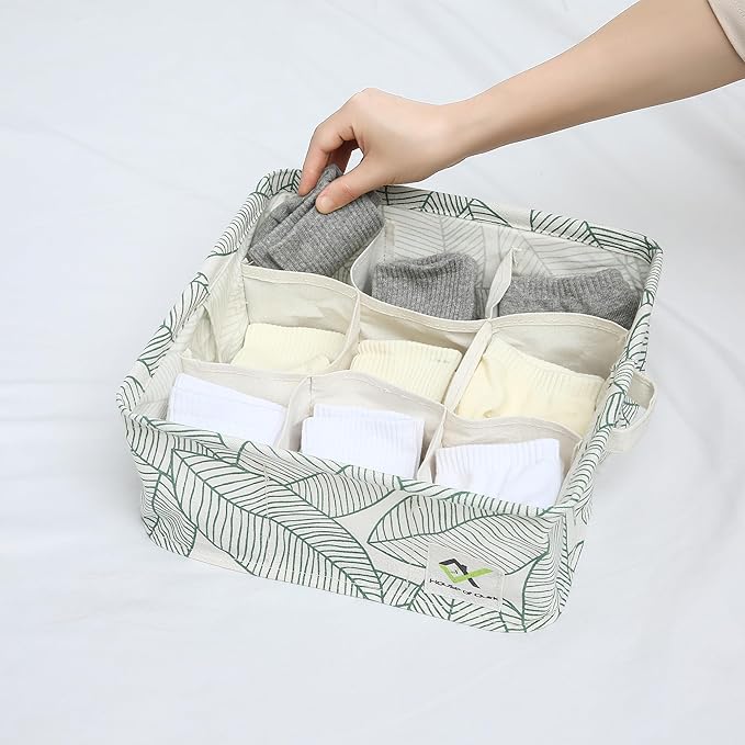 9 Grid Waterproof Cotton Linen Organizer (Pack of 2)
