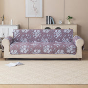 Gulnaar Series Anti-Slip Sofa Cover Mat with Pocket – Polyester Couch Protector(Botanic Breeze)