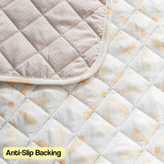 Printed Quilted Sofa Cover for 1/2/3/4 Seater Anti-Slip- Sunny Bloom