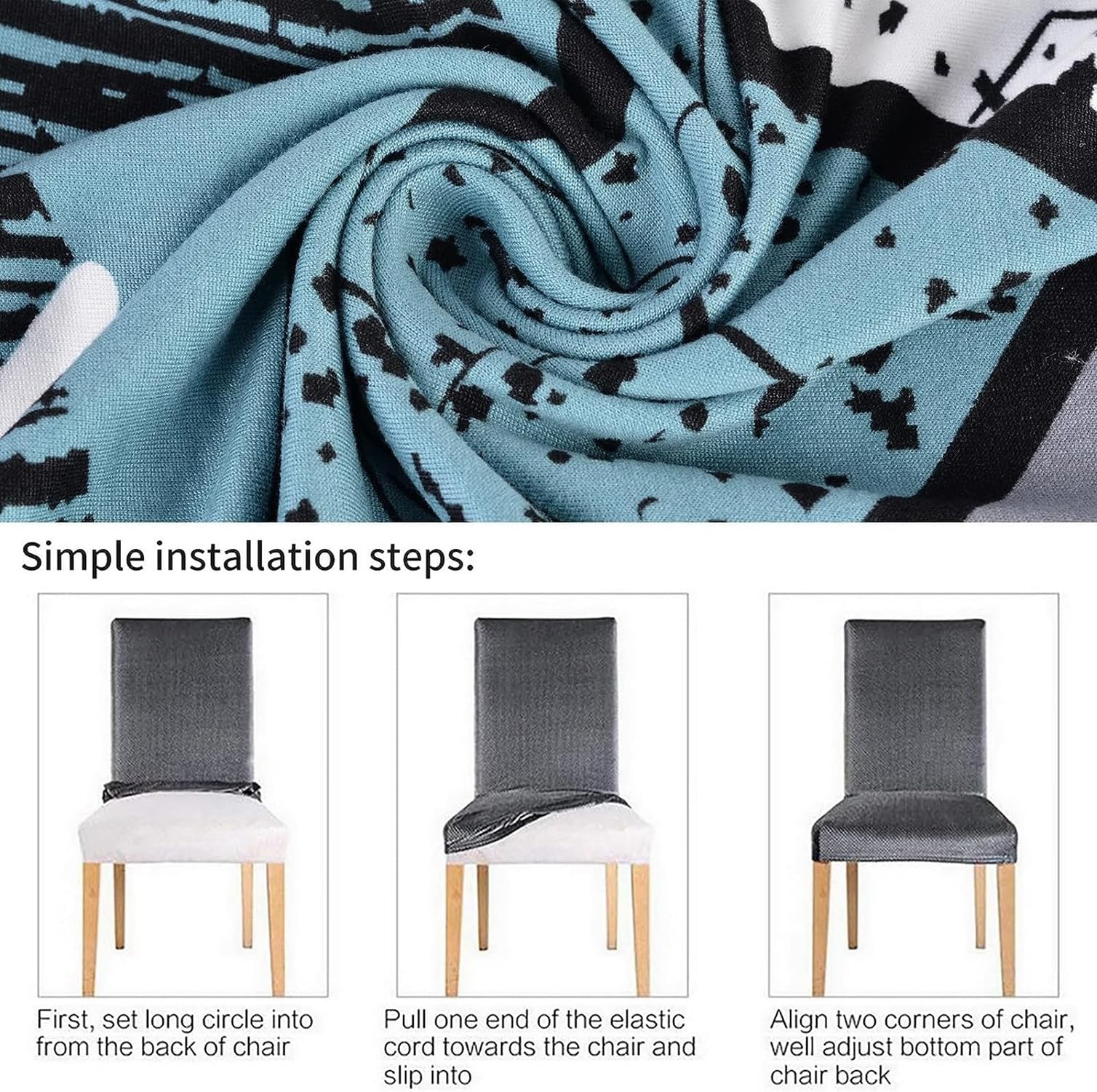 Elastic Chair Cover (Blur Prism)