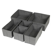 Set of 6 Foldable Storage Box Drawer Divider Organizer Basket Bins