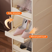 DIY Shoe Rack with Sliding Doors - Cream