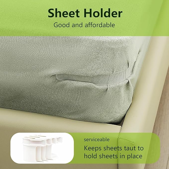 Bed Sheet Holders – Set of 4 Fitted Sheet Corner Locks (Small)
