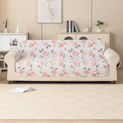Gulnaar Series Anti-Slip Sofa Cover Mat with Pocket – Polyester Couch Protector(Rose Bloom)