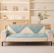 Sofa Covers Mat Crystal Velvet 1/2/3/4/5 Seater (Sky Blue)