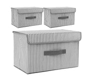 3 Pack Foldable Storage Bin with Lid and Handle