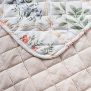 Mughal Series Anti-Slip Sofa Cover Mat with Pocket – Polyester Couch Protector(Baghe Bahar)